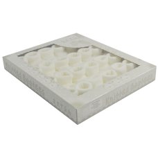 S403-W: White Acrylic Turnover Bootees